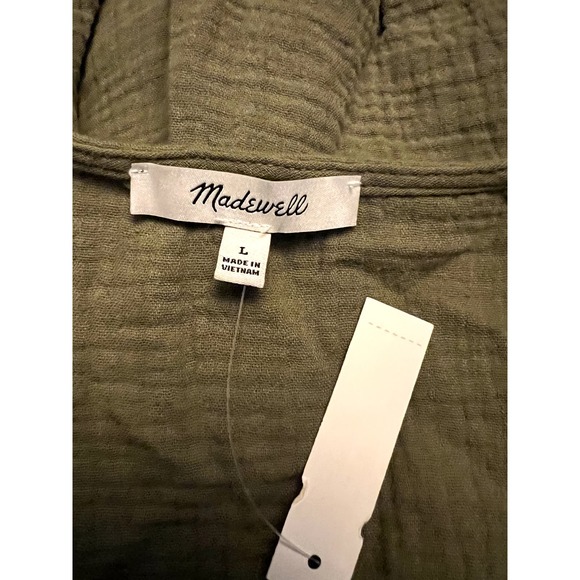 NWT Madewell Lightspun Julianne Smocked-Waist Top size L - Picture 3 of 3